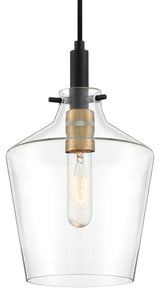 Quoizel JUN1508 June 1 Light 8"W Mini Pendant - Earth Black