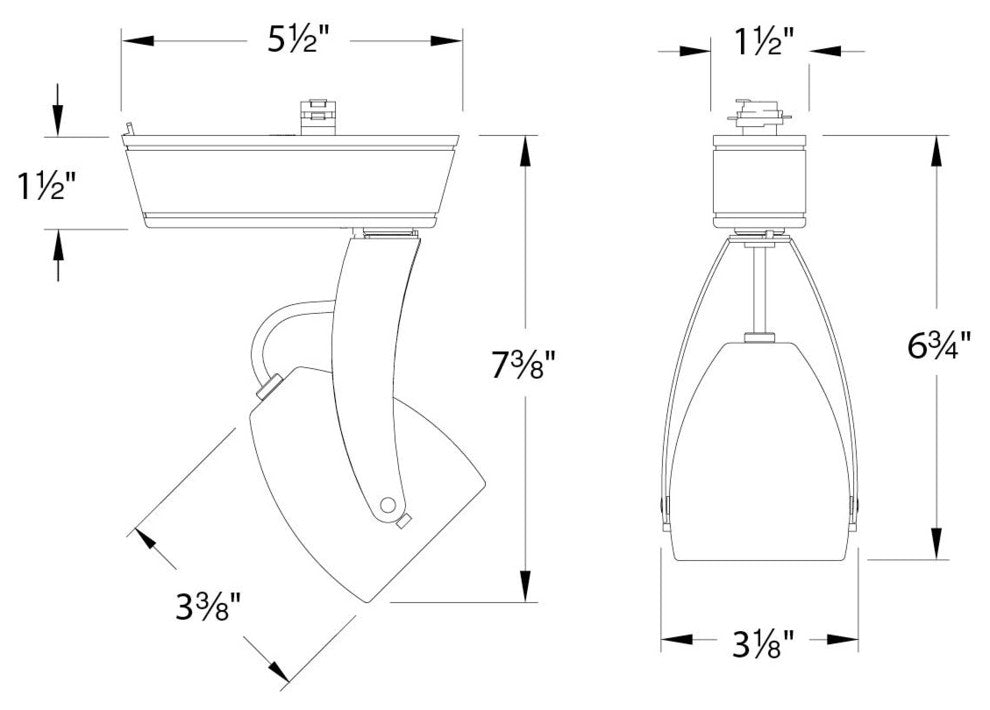 LED810 Impulse LED 3000K 20 Degree Beam, Black for H Track