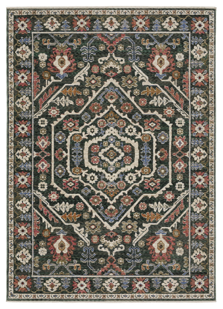 Oriental Weavers Hastings HA02B Floral Rug, Green, 6'7"x9'6"