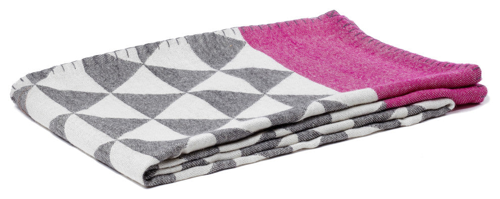 Stockholm Throw, Charcoal/Peony