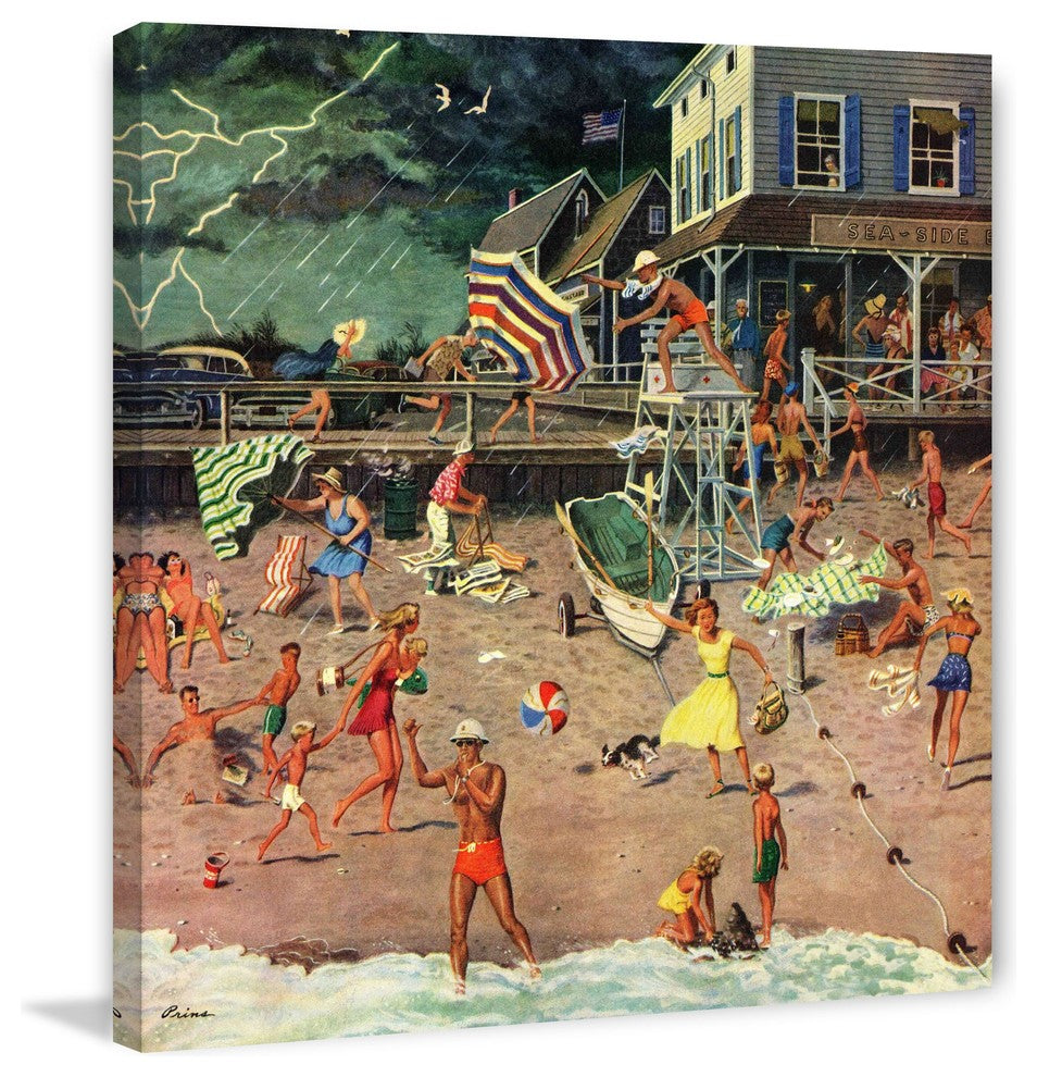 "Thunderstorm at the Shore" Print on Canvas by Ben Kimberly Prins