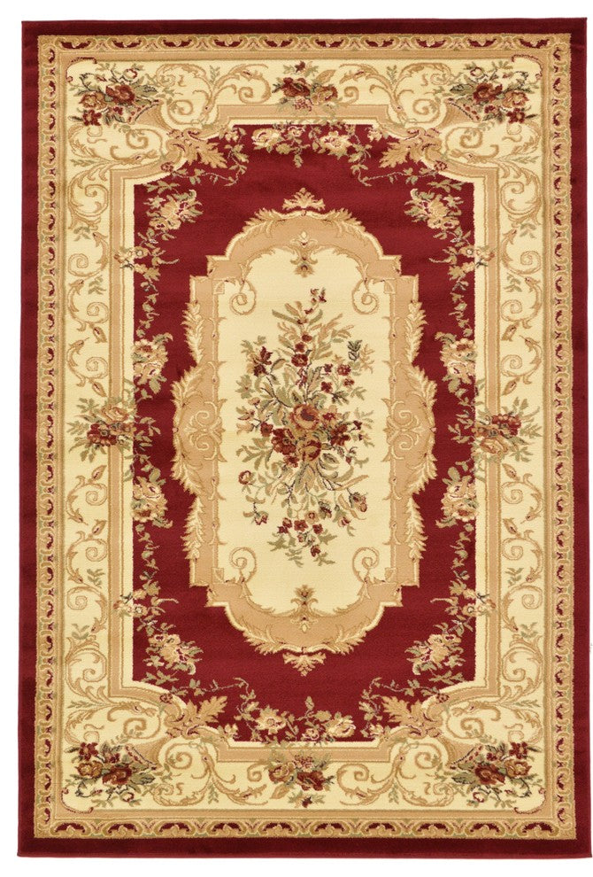 Unique Loom Red Henry Versailles 6' 0 x 9' 0 Area Rug