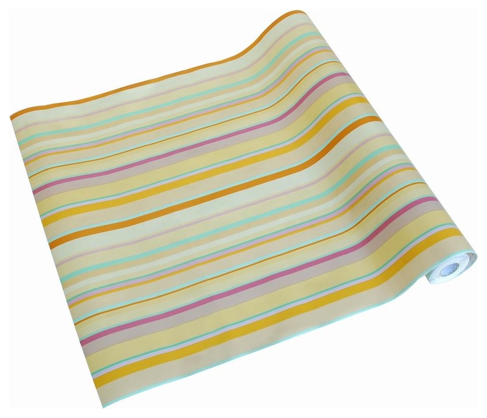 Colorful stripe -3- Self-Adhesive Wallpaper Home Decor(Roll)