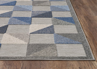 Calla Scope Indoor/Outdoor Rug, Blue, 2'2 X 4'