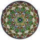 Peacocks Plumage Medallion Window Nr