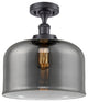 Innovations Lighting 916-1C-BK-G73-L X-Large Bell 1 Light Semi-Flush Mount