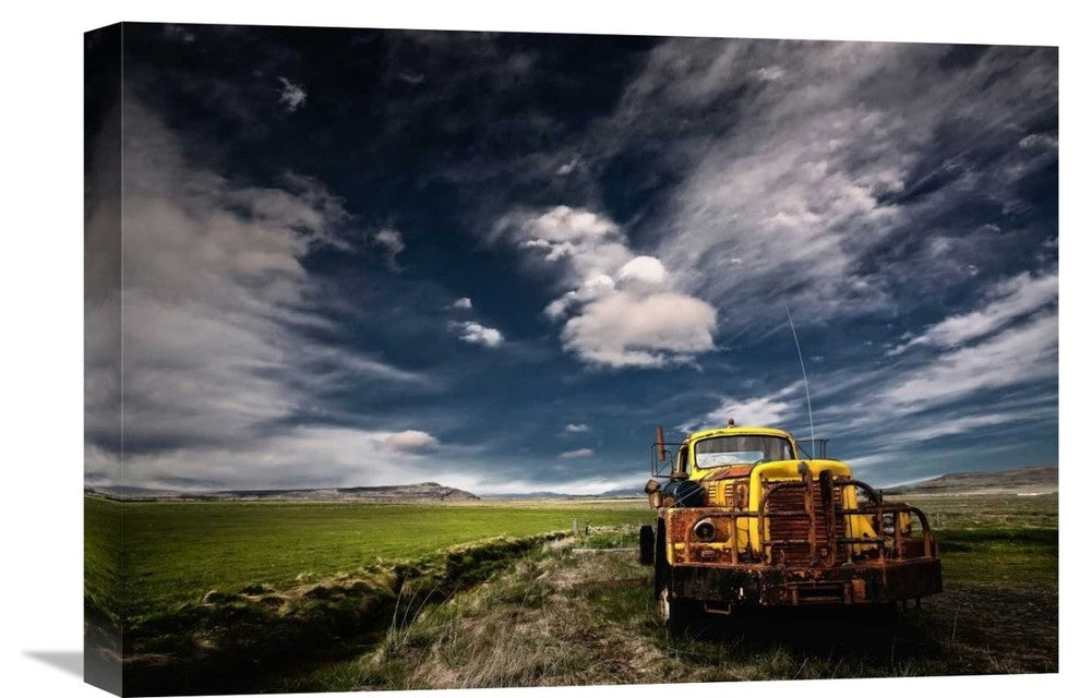 "Yellow Truck" Stretched Canvas Giclee by Thorsteinn H. Ingibergsson, 22x15"