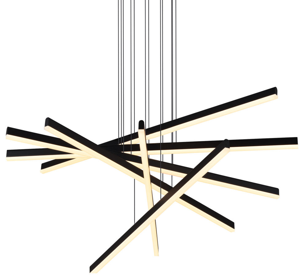 32" ETL Certified Integrated LED Pendant Lighting Fixture, Black VMP25060BL