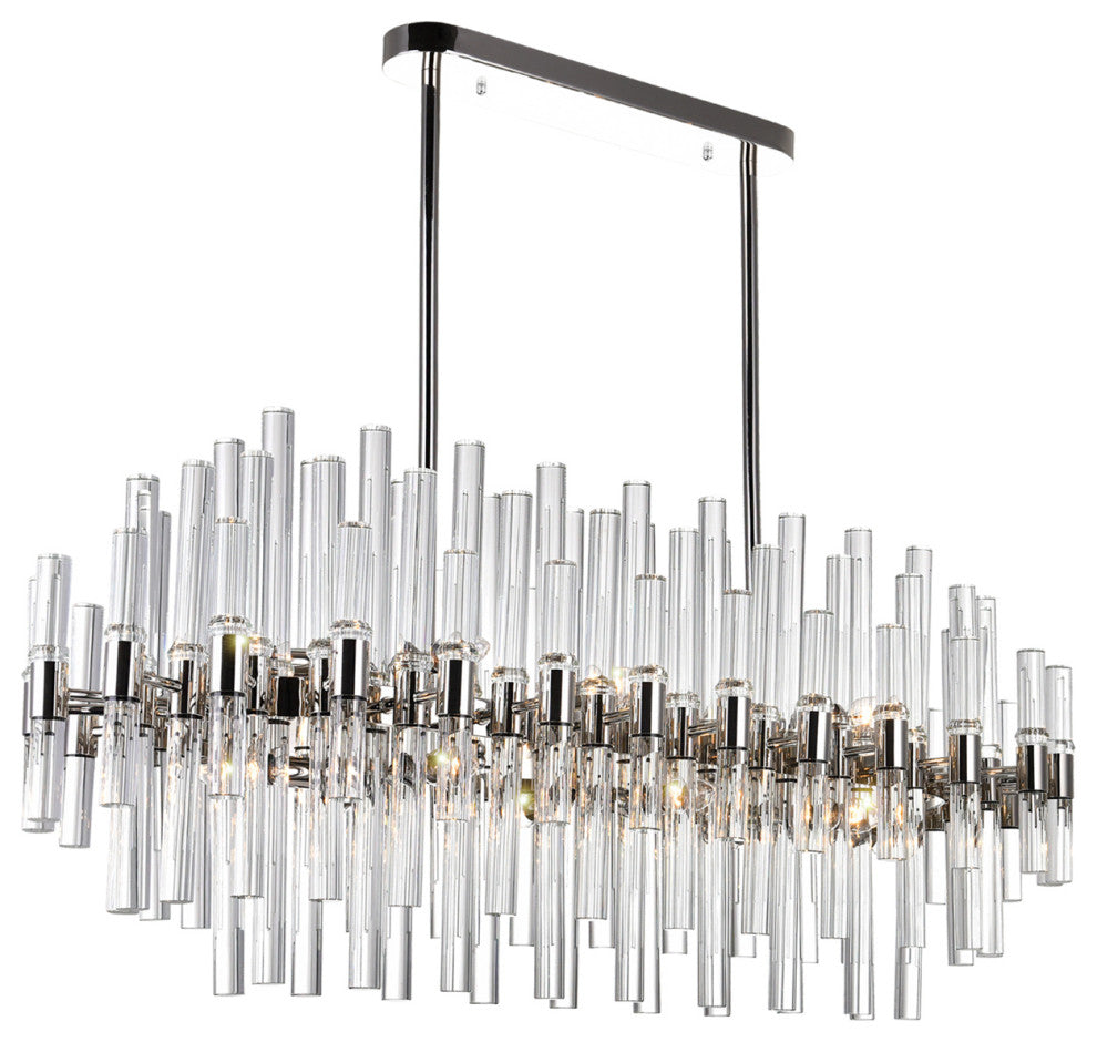 Miroir 16 Light Pool Table Light With Polished Nickel Finish