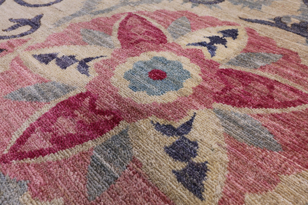 9' 1" X 12' 1" William Morris Handmade Wool Rug Q8453