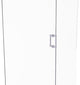 Contemporary 6" Back to Back Shower Door Pull, Satin Chrome