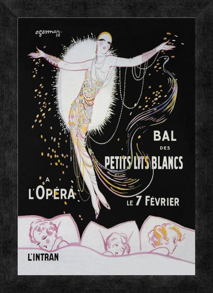 "Dance of the Little White Lights" Framed Canvas Giclee, 14"x20"