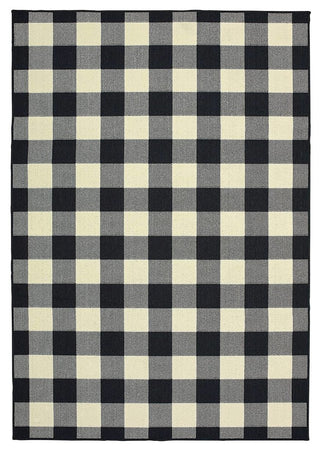 Marina 1932K, Black/Ivory, 5'3"x7'6"