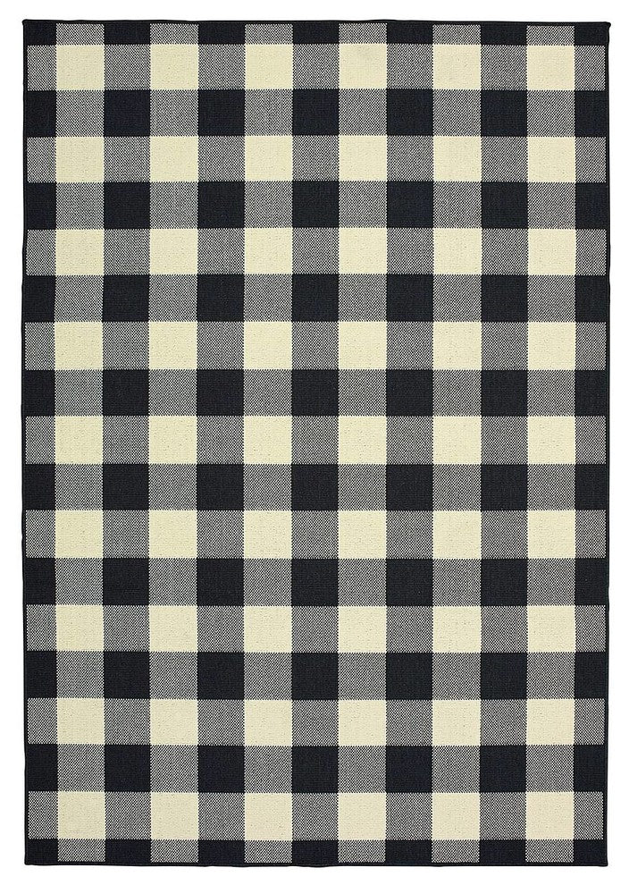 Marina 1932K, Black/Ivory, 5'3"x7'6"