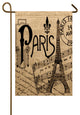 Paris Eiffel Tower Burlap Garden Flag