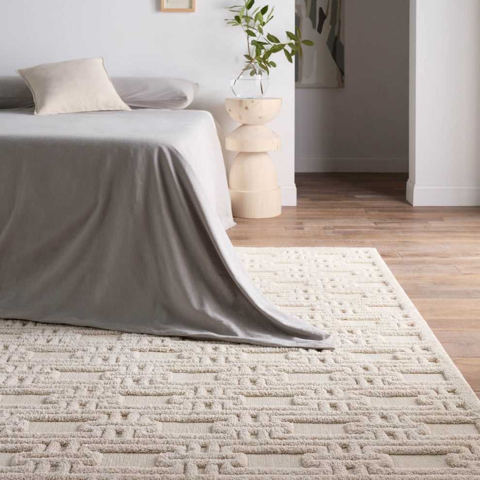 Jaipur Living Torean Geometric Cream Area Rug 6'7"X9'6"
