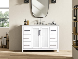 Home Living 48" Single Bathroom Vanity, White