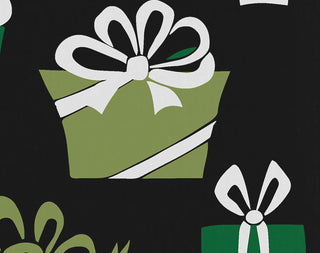 Present Time, Geometric Print Kitchen Towel, Black, 18 x 30"