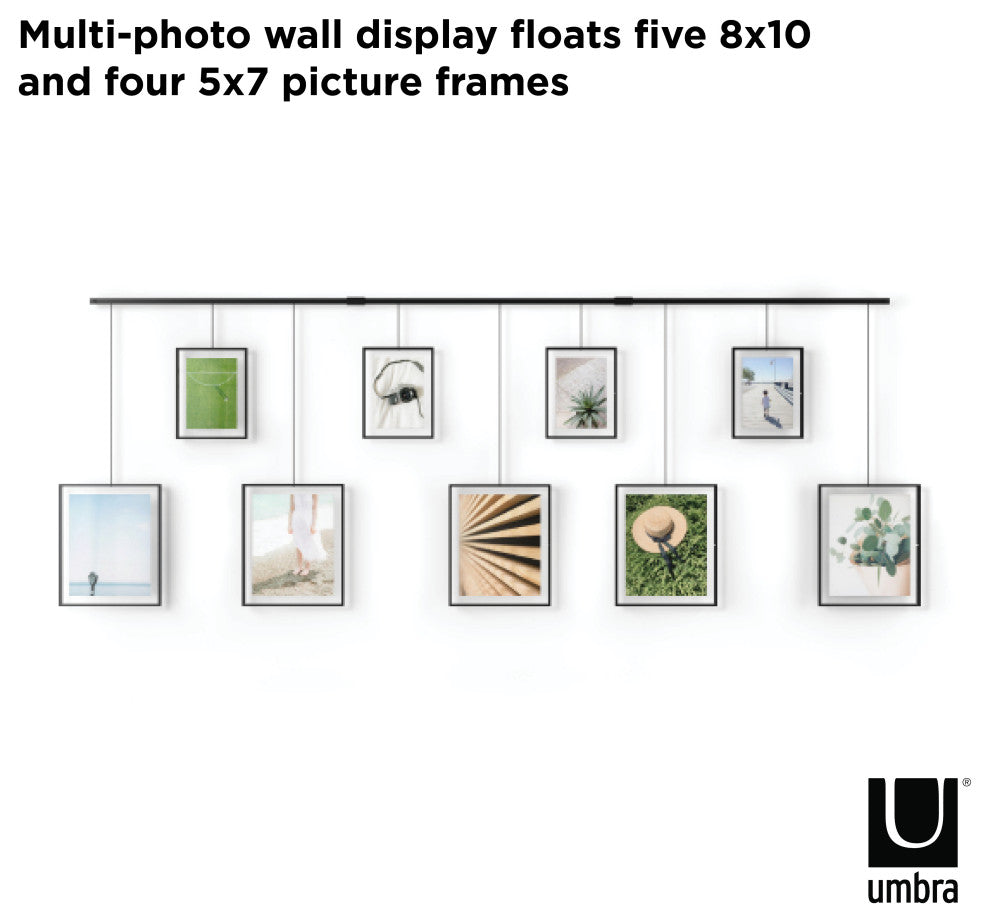 Umbra Exhibit Gallery Frames, Set of 9, Black