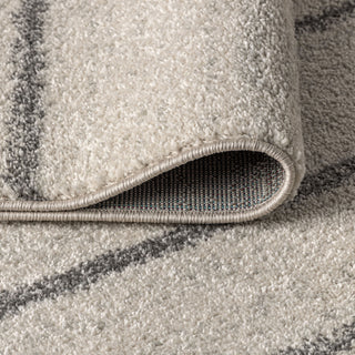 Williamsburg Minimalist Stripe Rug, Cream/Gray, 5 X 8