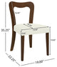 GDF Studio Modern Open Back Dining Chair, Set of 2, Walnut/Beige