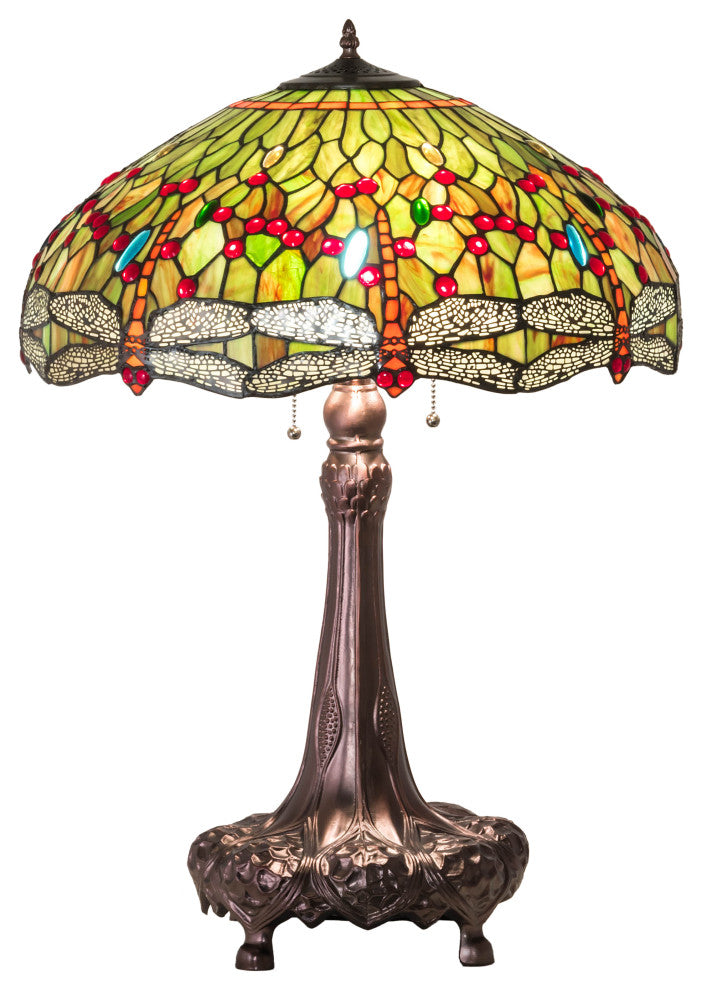31 High Tiffany Hanginghead Dragonfly Table Lamp