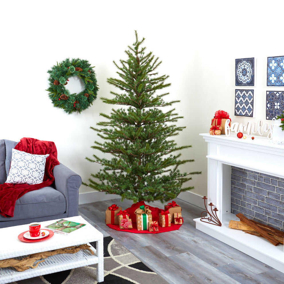 7' Vancouver Mountain Pine Artificial Christmas Tree With 374 Bendable Branches