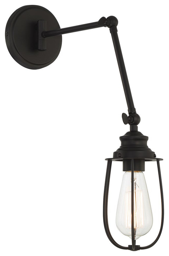 Savoy House Meridian 1-Light Wall Sconce M90022MBK, Matte Black