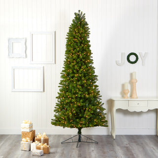 9' Virginia Spruce Faux Xmas Tree W/Multifunction Lights & Bendable Branches