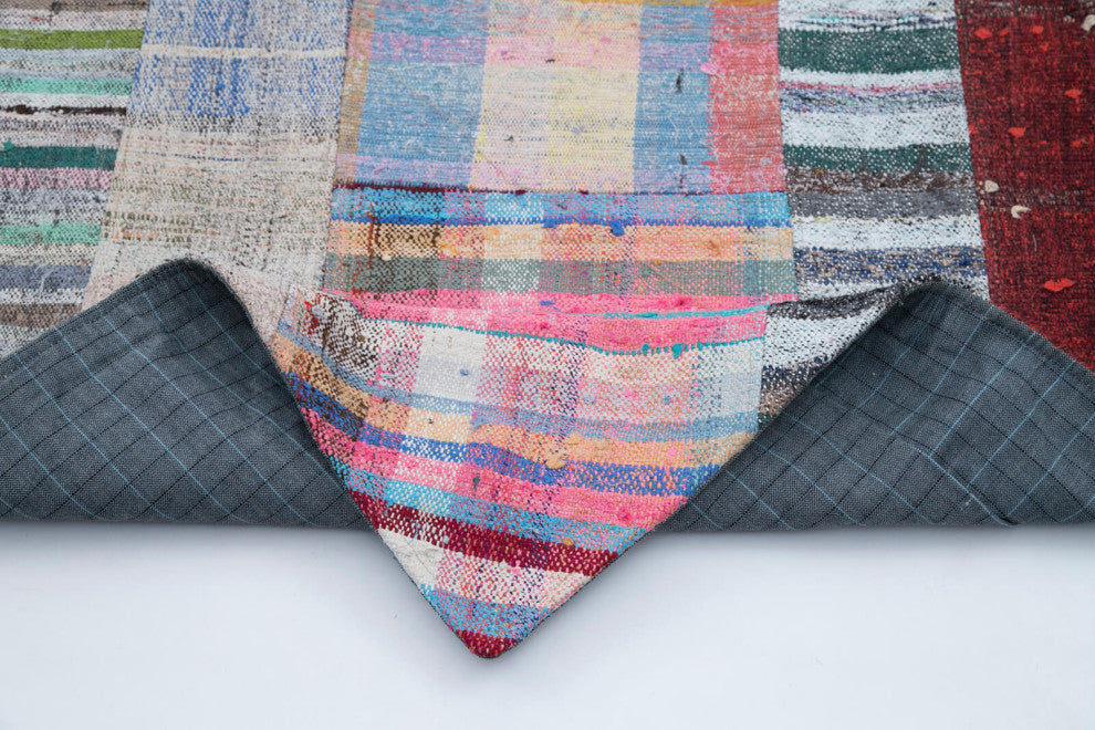 Rug N Carpet - Handmade Turkish 6' 9'' x 10' 0'' Rustic Patchwork Kilim Rug