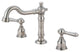 Americana Two Handle Bathroom Widespread Faucet, Pvd Brushed Nickel