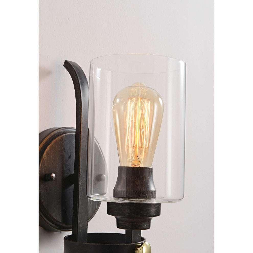 Daisy 1 Light Glass Shade Wall Sconce