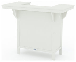 LuXeo Bailey-Cabo Serving Counter 3-Piece Set, White