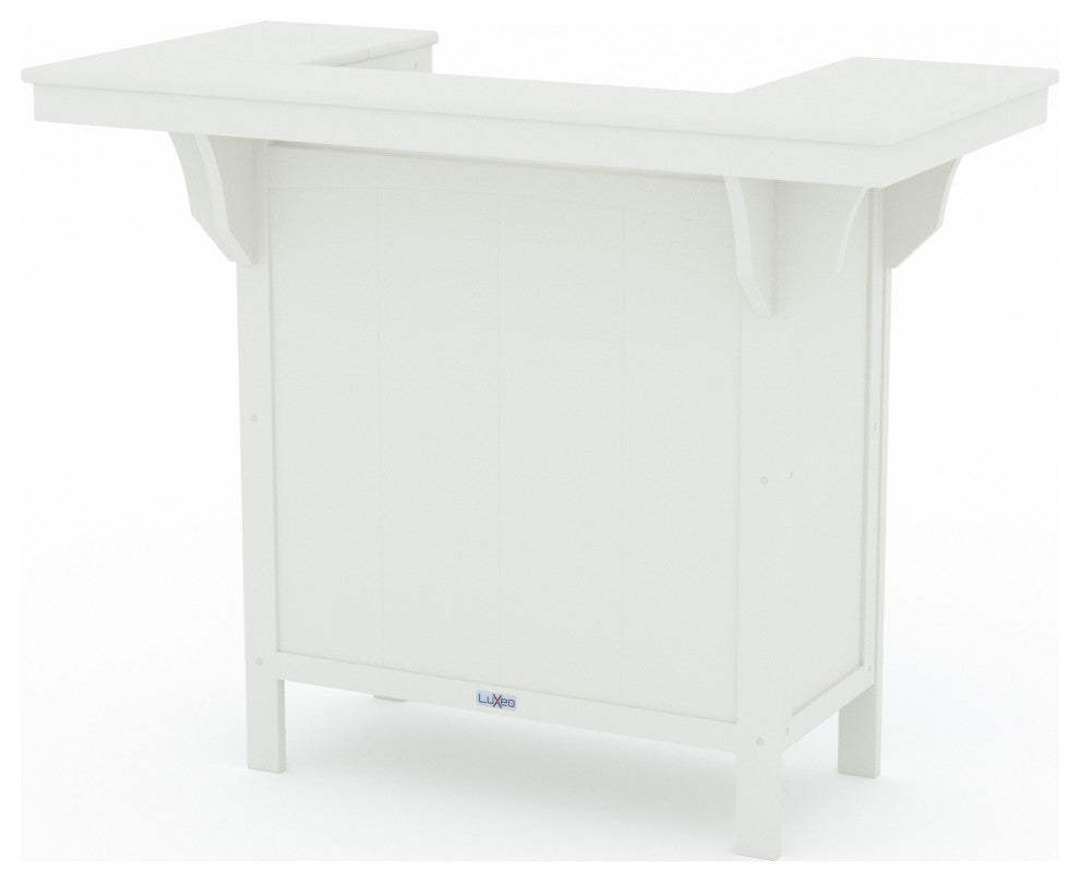 LuXeo Bailey-Cabo Serving Counter 3-Piece Set, White