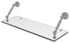 Waverly Place 24" Floating Glass Shelf, Satin Nickel