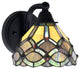 Paramount 1-Light Wall Sconce, Matte Black, 7" Grand Merlot Art Glass