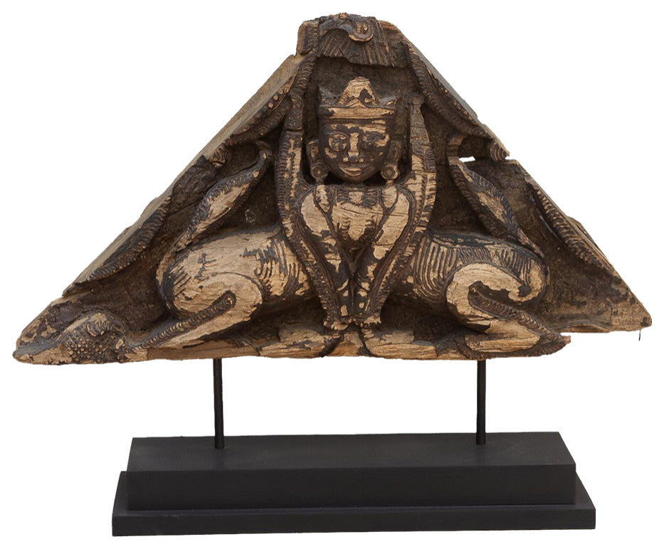 18th Century Carved Pediment on Stand