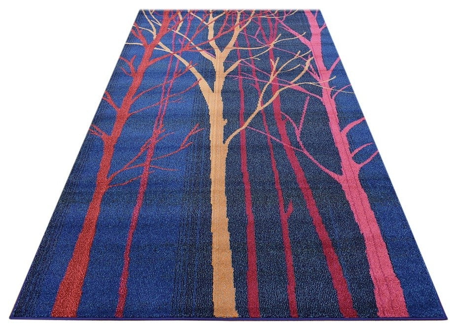 Rug Unique Loom Estrella Blue Rectangular 5' 0 x 8' 0