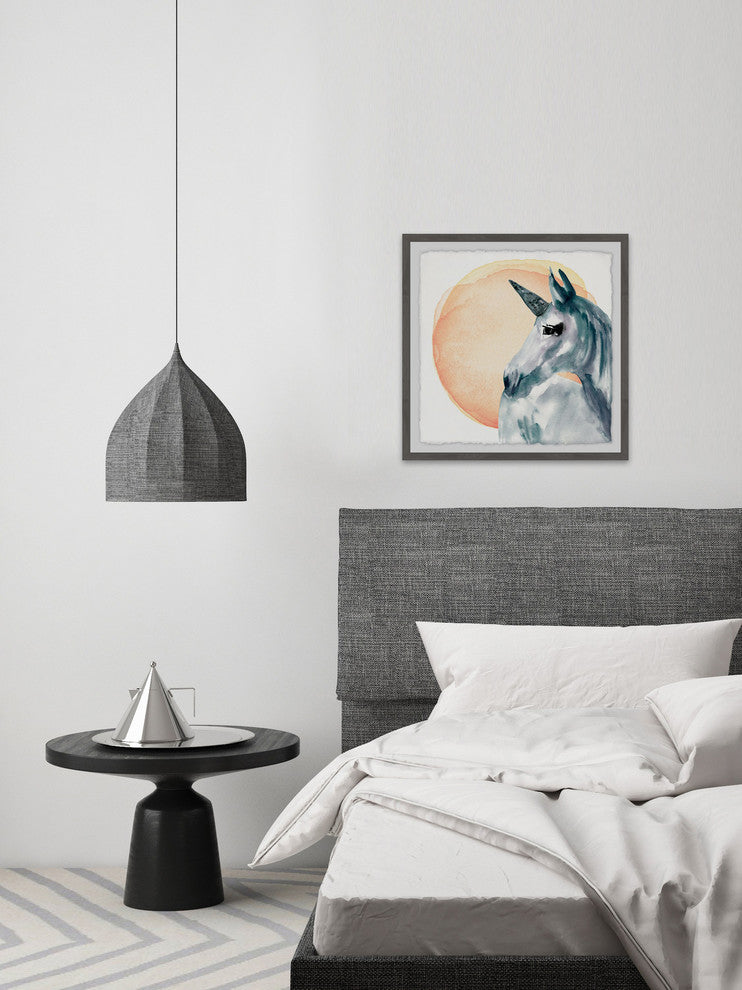 "Unicorn Sunrise" Framed Painting Print, 18"x18"