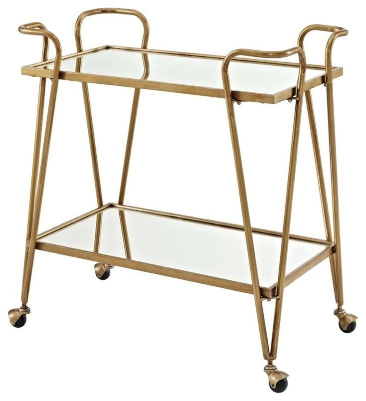 Gold Midcentury Bar Cart