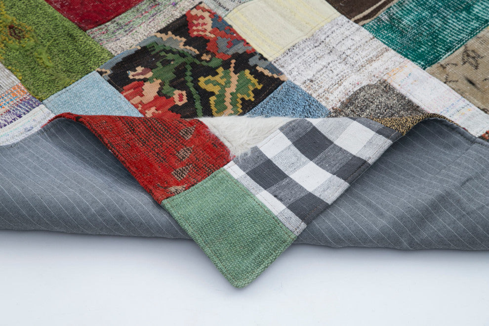 Rug N Carpet - Handmade Anatolian 5' 7'' x 7' 10'' Unique Patchwork Kilim Rug