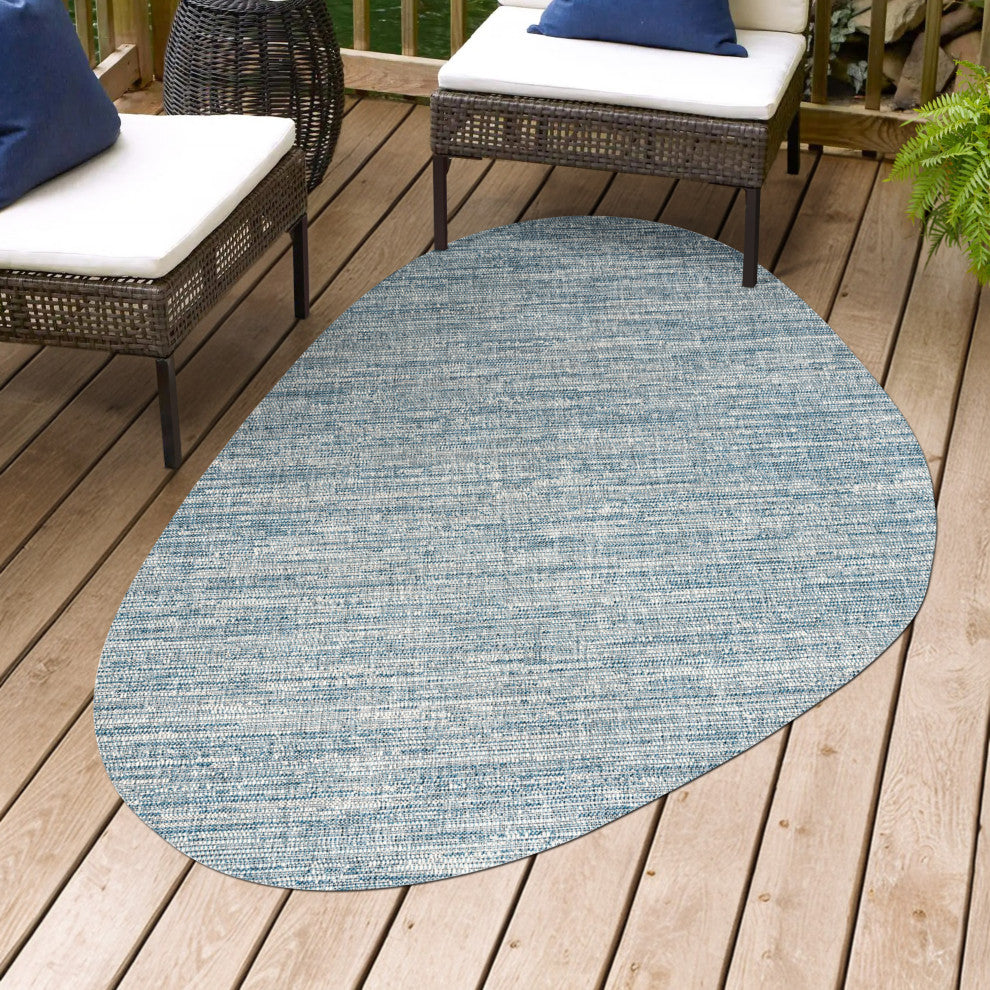 Callan Modern Rustic Abstract Indoor/Outdoor Shaped Area Rug