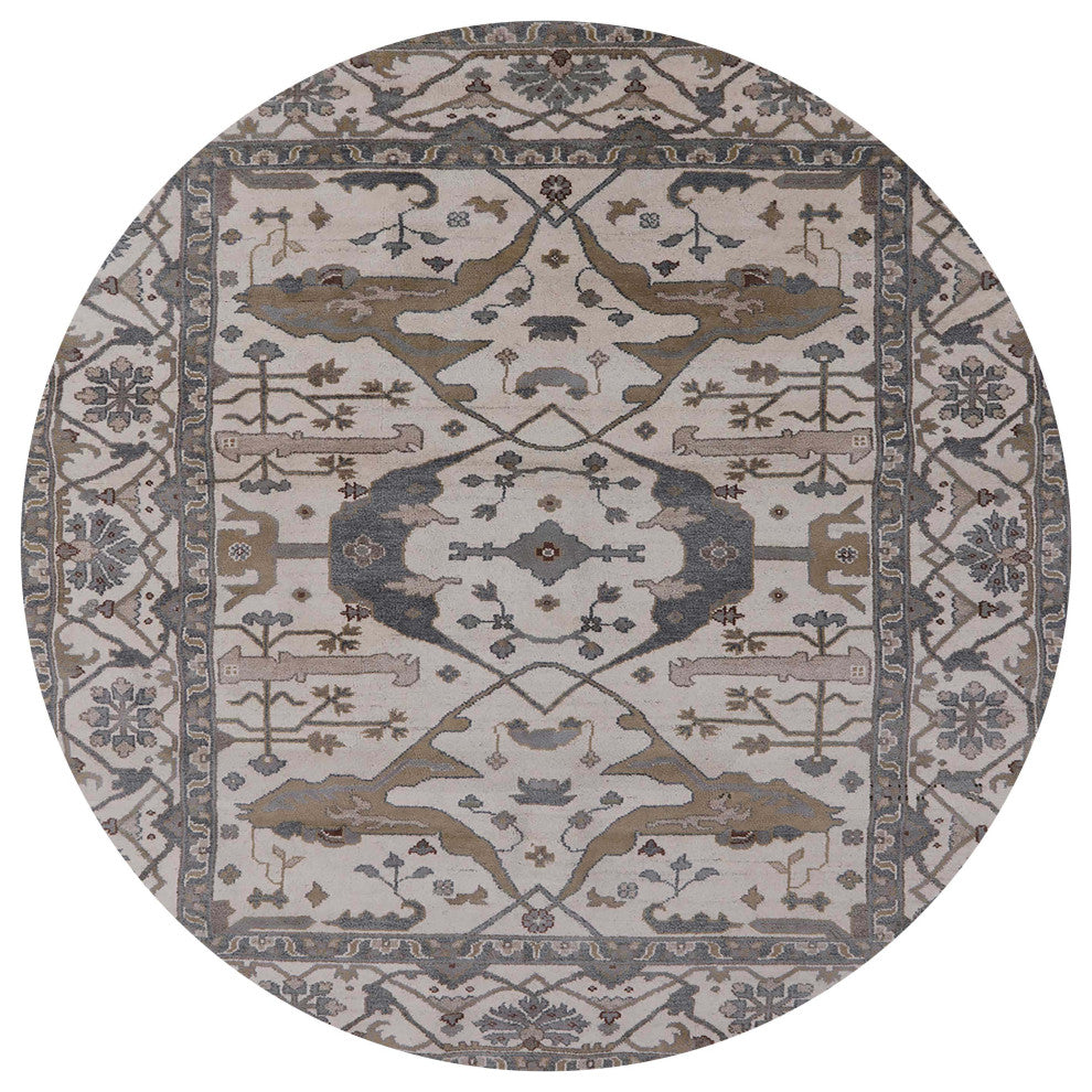 Ahgly Company Indoor Round Mid-Century Modern Area Rugs, 8' Round