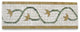 Marble Mosaic Border Listello Accent Tile Edera Antique 4x11 Tumbled, 1 piece