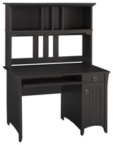 Salinas Computer Desk with Hutch in Vintage Black - Engineered Wood