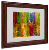 'Color Panel Abstract' Matted Framed Canvas Art by Michelle Calkins