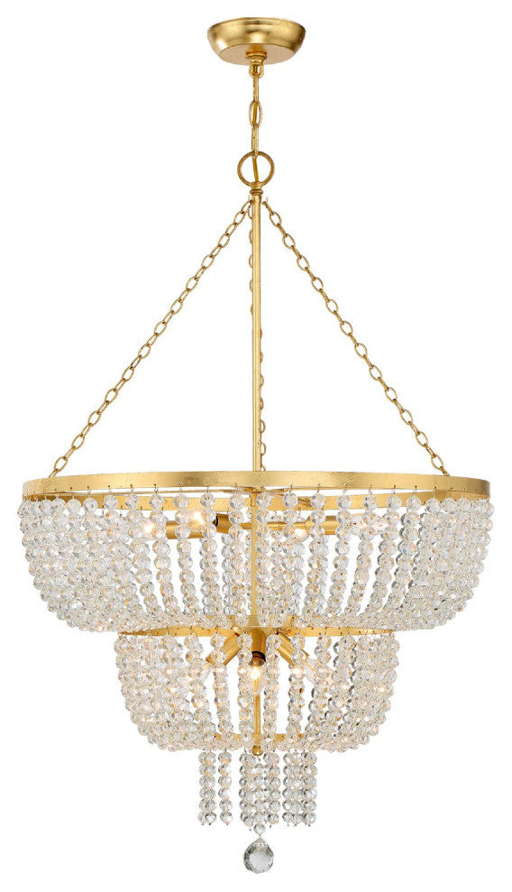 Crystorama Rylee Eight Light Chandelier 610-GA