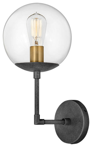 Hinkley Warby Large Single Light Sconce, Aged Zinc