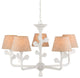 Charny Five Light Chandelier, Gesso White