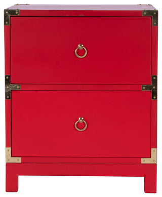 Butler Ardennes Red Campaign Chairside Chest